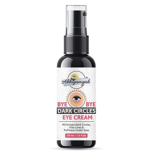 ABHIGAMYAH Under Eye Cream for Dark Circles & Wrinkles - Caffeine, Almond Milk, Vitamin C&E, Hyaluronic Acid & Retinol Infused - 50ml (4 Pack) - Reduce Puffiness & Brighten Eyes for Day & Night Use