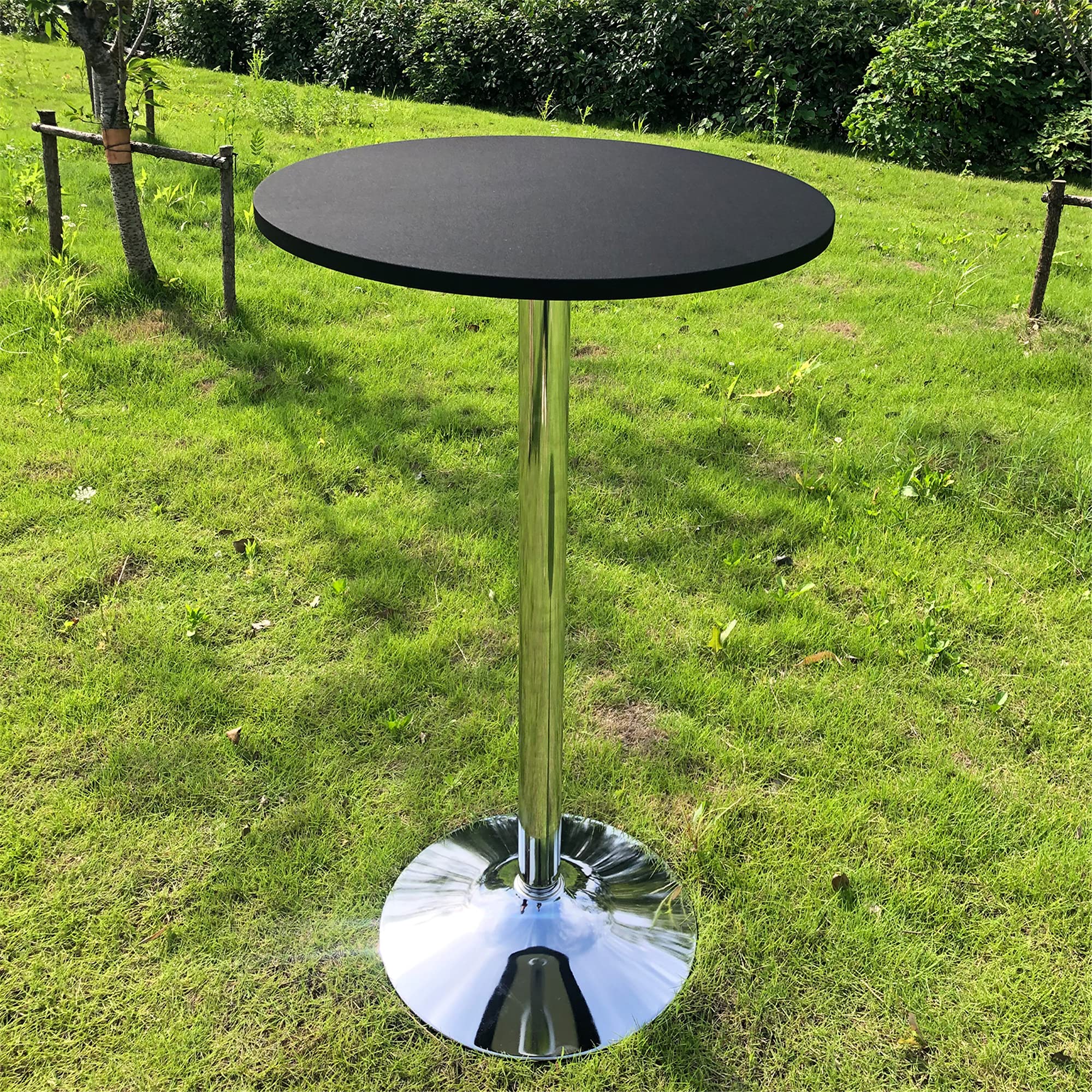 10-Pack Black Round Stretch Tablecloths - 24 Inch Elastic Spandex Fitted Table Cover for Cocktail, Bar & Folding Tables - Perfect for Parties, Weddings & Restaurant Events