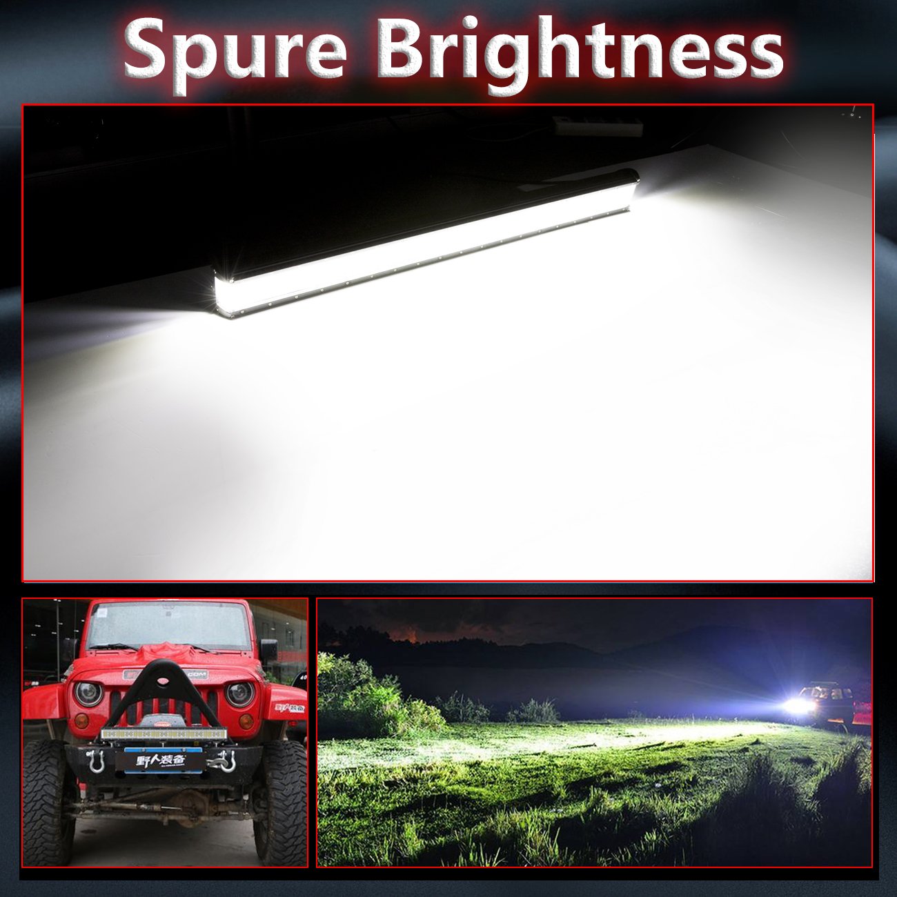 30 Inch 450W Muto-Beam Quad Row LED Light Bar - Off Road Driving Spot Flood Combo Work Lamp for Trucks, UTVs, ATVs, Pickups, SUVs & Boats | Perfect for Night Driving, Foggy Conditions & Outdoor Adventures