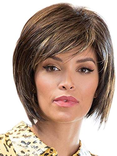 Anastasia by Rene of Paris Human Hair Wig & Christy's Wigs Q&A Booklet Bundle - Caramel Brown Color - Perfect for Cosplay, Costume Parties & Everyday Styling