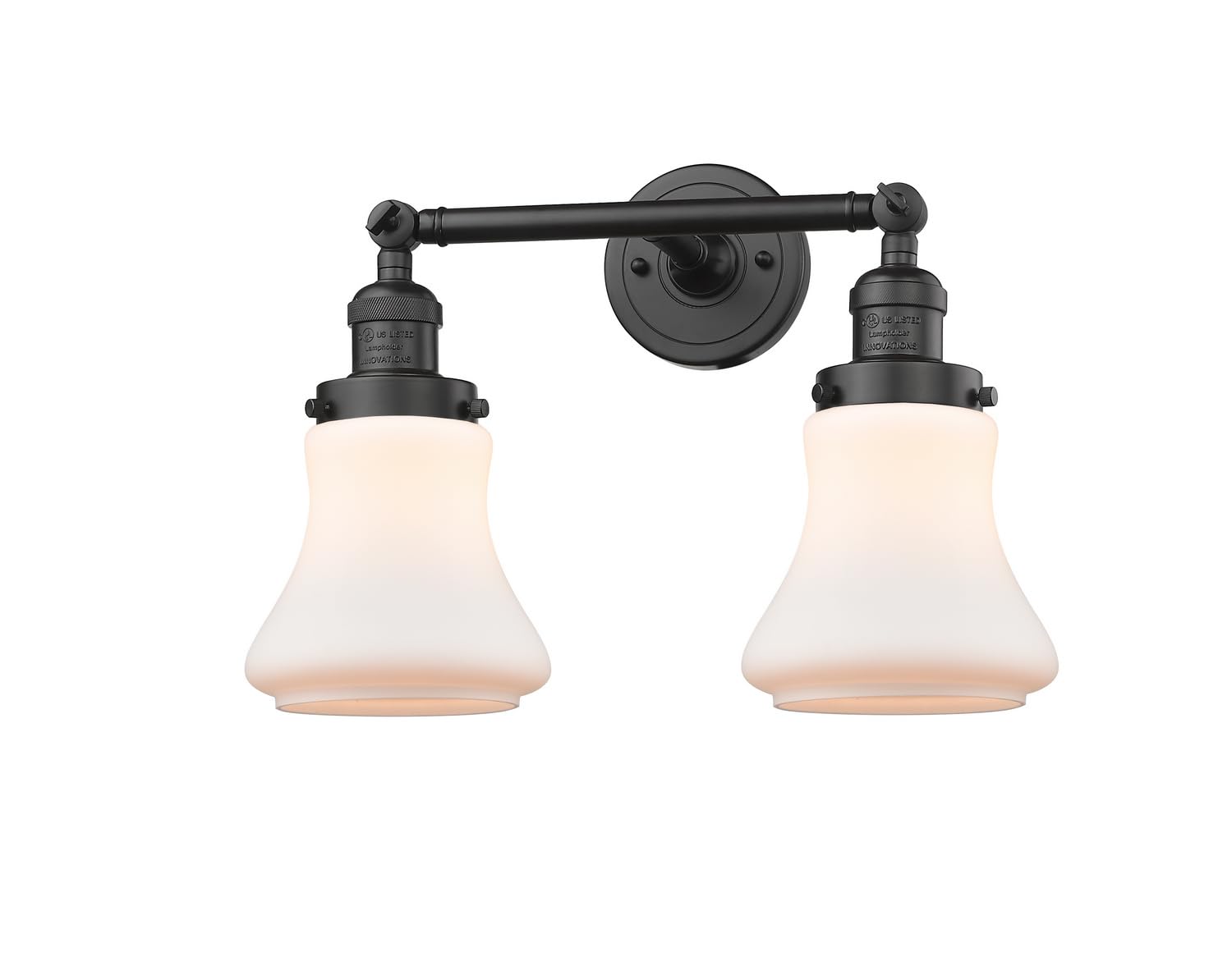 Innovations 208L-OB-G191-LED 2 Light Vertical Bathroom Vanity Light Fixture in Oil Rubbed Bronze - Perfect for Modern Bathroom Mirror Lighting and Spa Decor