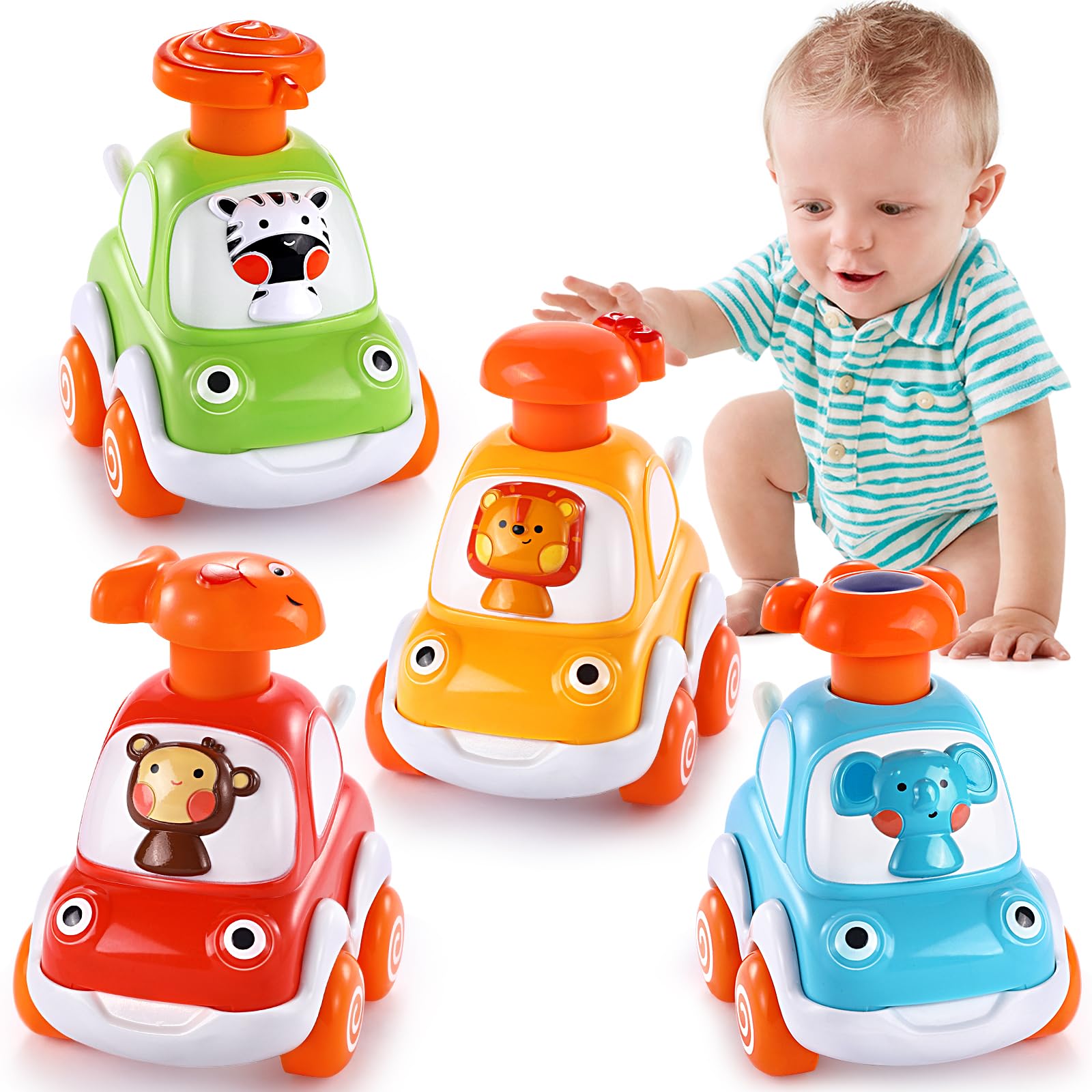 Best Press and Go Toy Cars for Toddlers 1-3 Years Old - Fun Baby Toys for 12-18 Months - Perfect 1st Birthday Gift for Boys & Girls - Great for Playtime, Learning & Early Development