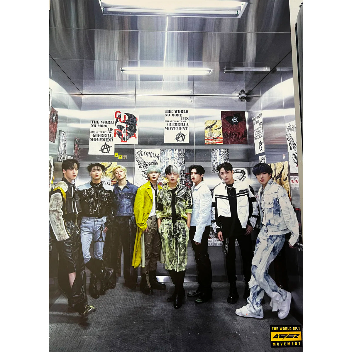 ATEEZ 'THE WORLD EP.1 : MOVEMENT' Official Album Poster - K-Pop Merchandise for Fans, Room Decor & Gift Idea