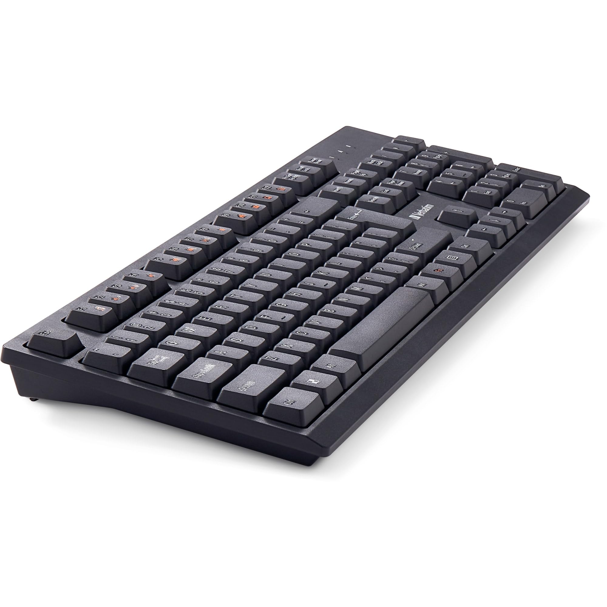 Verbatim Wireless Keyboard and Mouse Combo - 2.4GHz USB Receiver, Ergonomic Design for Comfort Typing - Perfect for Home Office, Gaming & PC Workstations