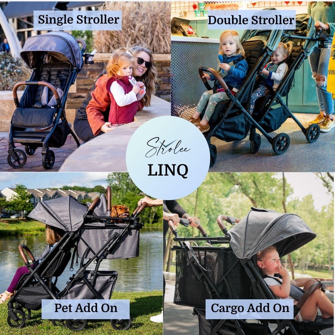 Premium Pet Stroller & Folding Shopping Cart - Lightweight Aluminum Frame with Removable Bassinet & Storage - Ideal for Small to Medium Dogs & Cats (Sage) | Perfect for Park Walks, Shopping Trips & Vet Visits