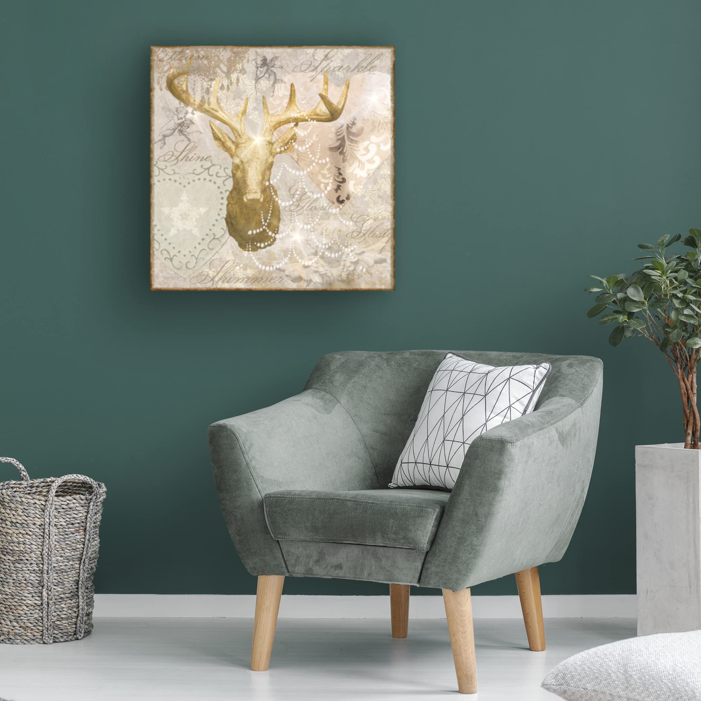 Trademark Fine Art 'Shine' Canvas Wall Art by Cora Niele - Modern Abstract Painting for Living Room, Bedroom & Office Decor