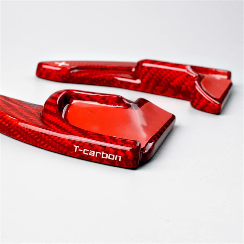 Carbon Fiber Paddle Shifters for Dodge Challenger, Charger, Durango RT & Scat Pack 2015-2020 | Jeep Grand Cherokee 2014-2020 | Interior Upgrade & Racing Style (Red) - Enhance Driving Experience & Performance