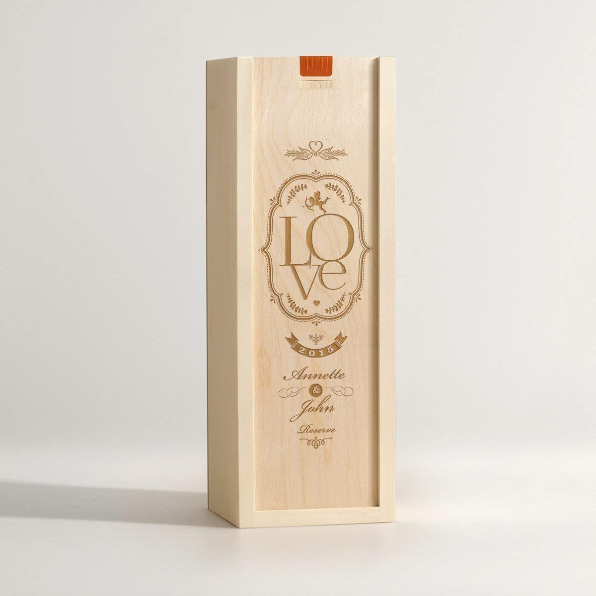 Personalized Wedding Wine Box - Custom Engraved Love Reserve Gift for Couples | Anniversary, Engagement & Bridal Shower Present | Perfect for Vows Ceremony & Romantic Celebrations