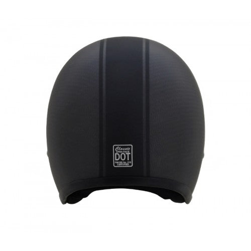 Classic Super Low Profile 3/4 Motorcycle Helmet - Lightweight Carbon Fiber Construction - Matte Black Finish - Perfect for Cruiser & Street Bike Riders - Enhanced Comfort & Safety for Daily Commuting & Long Rides