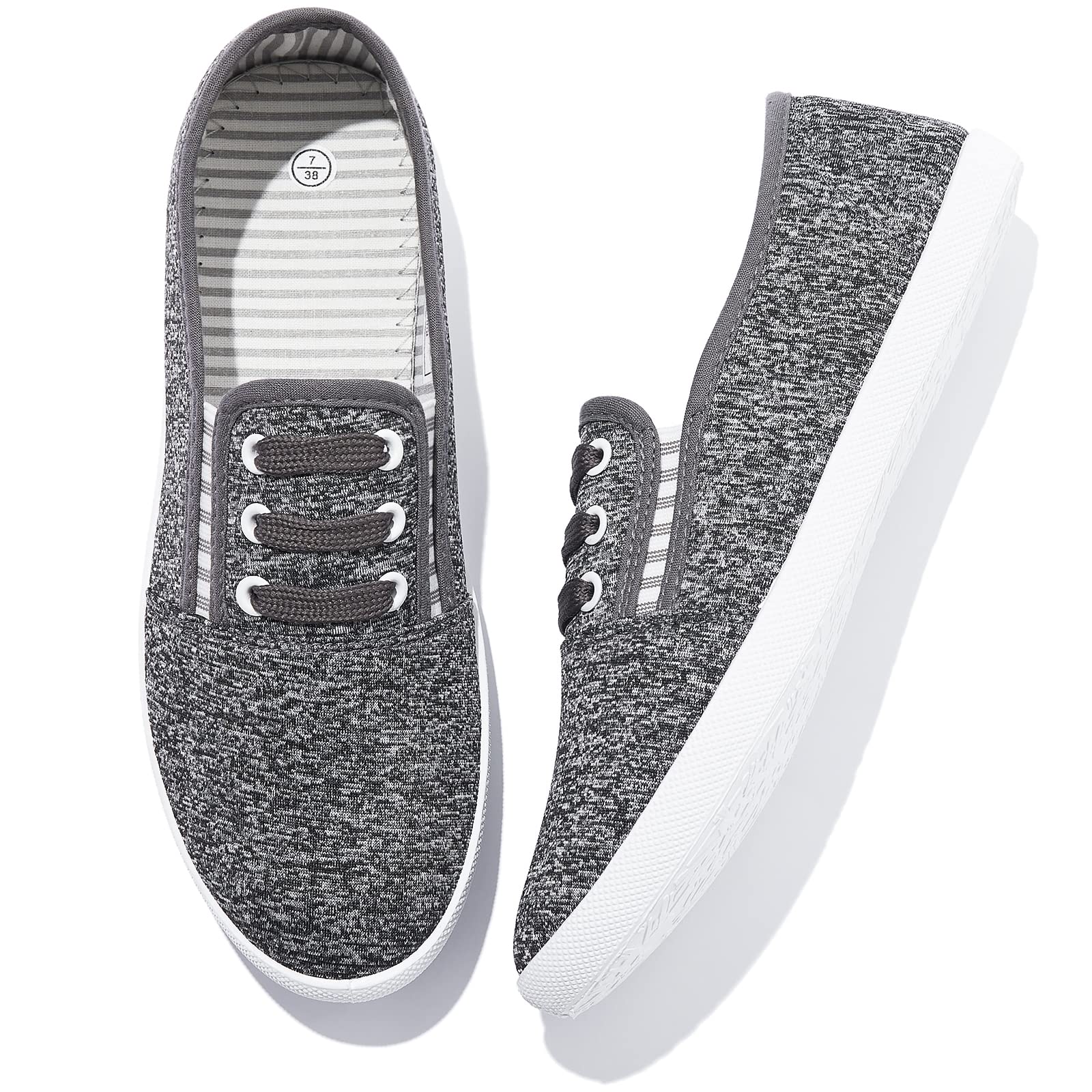 Women's Canvas Slip-On Sneakers - Comfortable Casual Walking Shoes for Women | Non-Slip Flat Dress Shoes & Work Shoes | Perfect for Office, Travel, and Daily Wear