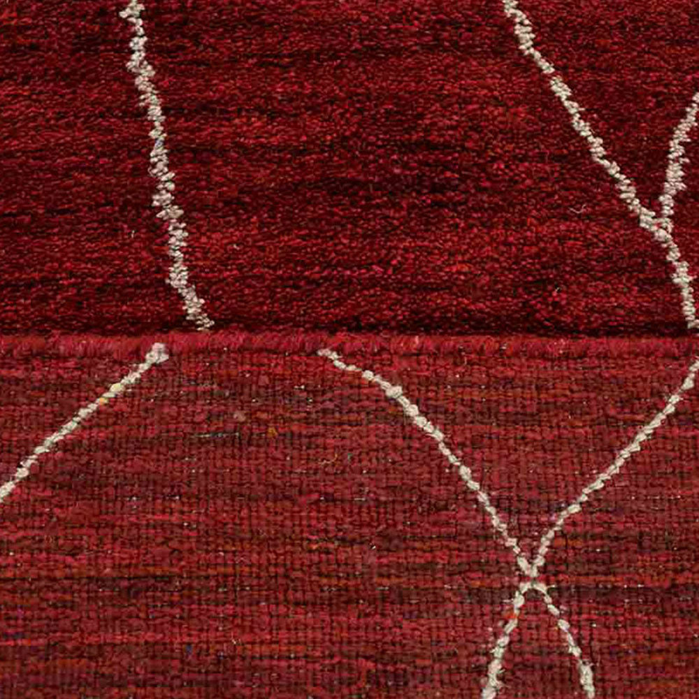 Handmade Ikat Hand-Knotted Wool Rug - Boho Chic Area Rug for Living Room, Bedroom & Home Decor