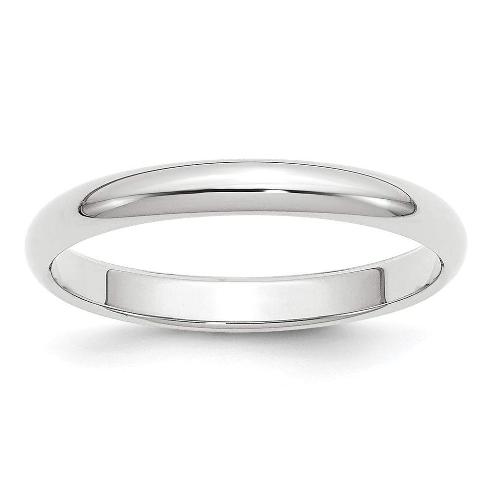 14K White Gold Half Round Band Ring for Women - Sizes 4-12 & Widths 2mm-8mm - Elegant Wedding, Anniversary, Birthday Jewelry Gift for Her
