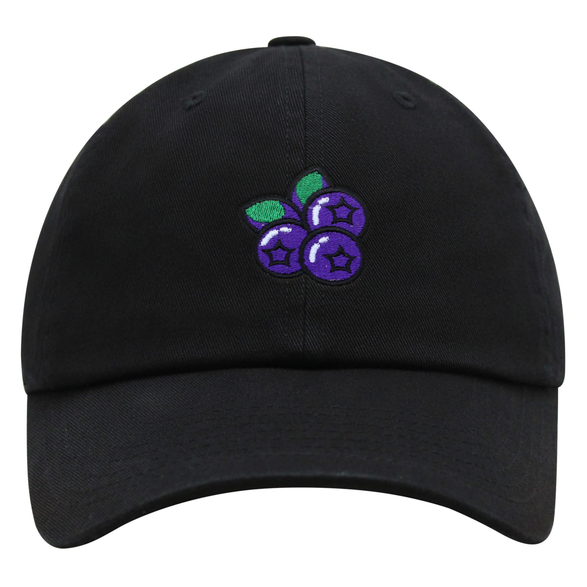 Premium Embroidered Blueberry Dad Hat - Adjustable Baseball Cap for Men & Women - Stylish Fruit Design for Outdoor, Casual & Sports Wear