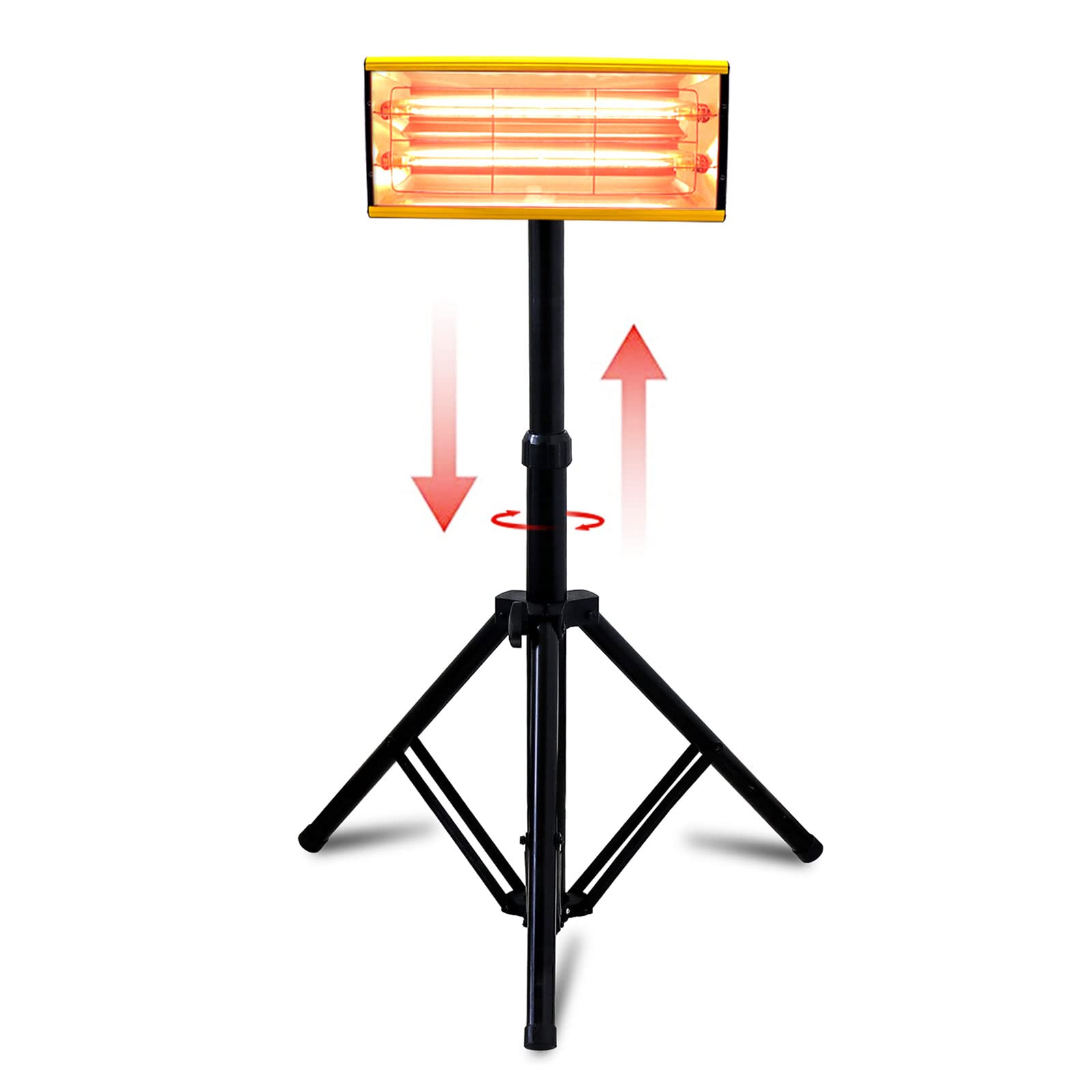DATOBOSS 2000W Shortwave Infrared Paint Curing Lamp - Professional Auto Body Paint Dryer with Adjustable Bracket & Timer - Perfect for Automotive, Industrial, and DIY Paint Drying Projects