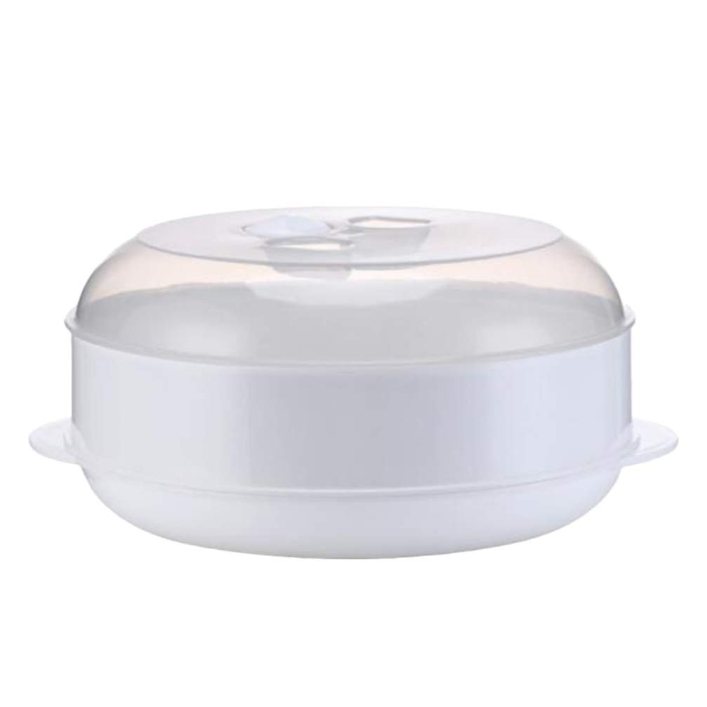 Cabilock Steamer Basket - Microwave & Stovetop Safe Dim Sum Steamer Rack with Lid - Perfect for Cooking Fish, Vegetables & Asian Cuisine - Single Layer Kitchen Food Steamer for Healthy Meals