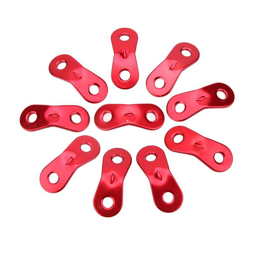 AKOAK 10 Pack Heavy Duty Aluminum Tent Rope Buckles - Adjustable Canopy Drawstring Clips for Camping, Hiking & Outdoor Gear - Secure Umbrella, Tarp & Shelter Accessories