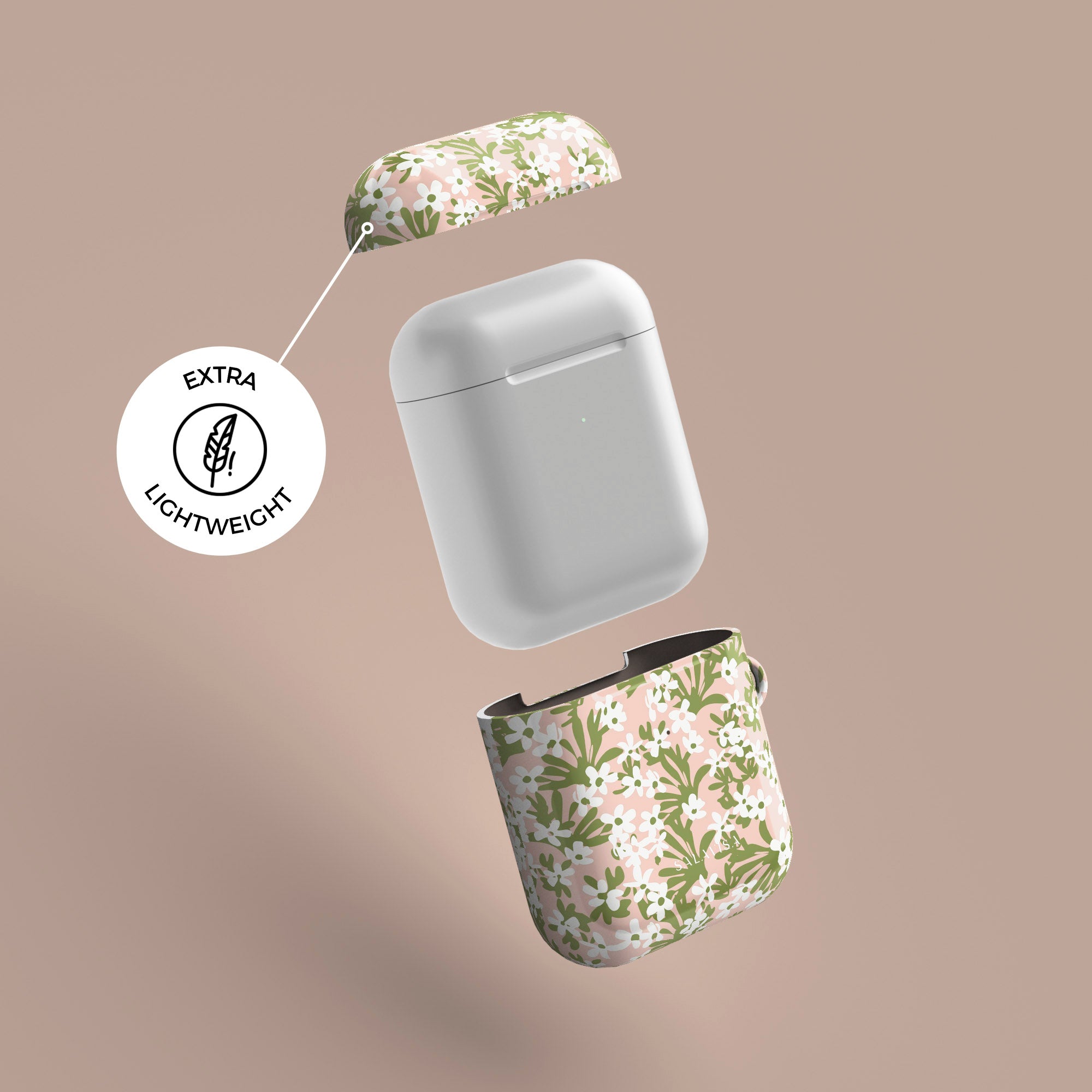 Boho Floral AirPods Case Cover - Cute Ditsy Pattern Protective Case for AirPods 1/2/3 Pro - Perfect for Music Lovers, Travel & Everyday Use