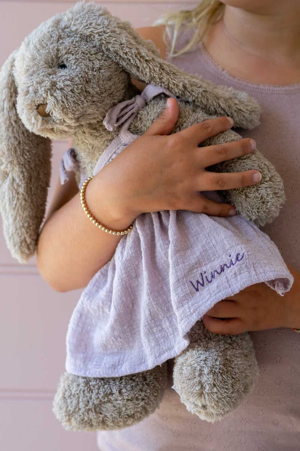 Personalized Mrs Honey Bunny Plush Toy - Soft Lilac Bunny Stuffed Animal for Kids, Easter Gift, Nursery Decor & Cuddling Companion