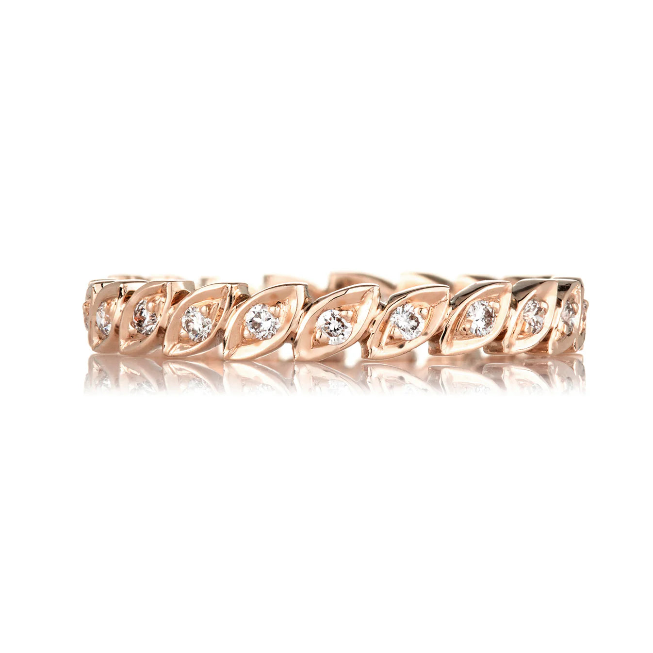 Sethi Couture Ayla White Diamond Band Ring for Women - Elegant Wedding, Engagement & Anniversary Jewelry Gift - Perfect for Bridal, Party & Special Occasions