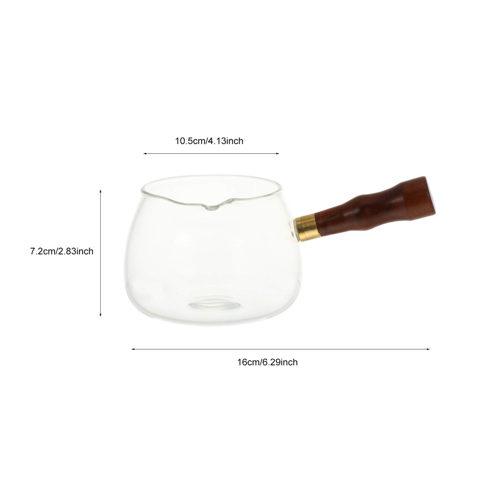 Premium Glass Espresso Cup & Chinese Gongfu Tea Pitcher - Cha Hai Tea Serving Pitcher with Pour Spout, Milk Creamer for Coffee, Tea Ceremony & Home Bar Use