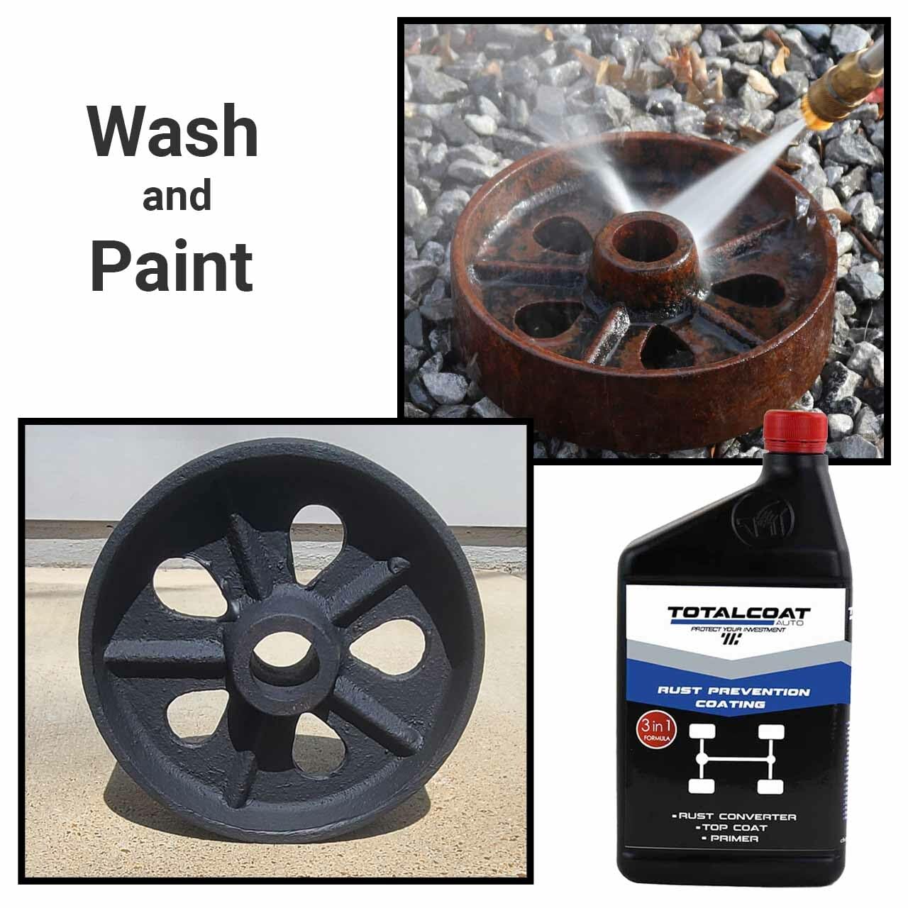 3-in-1 Rust Prevention Spray Coating - Primer, Top Coat & Rust Converter for Metal - Water-Based, UV & Chip Resistant Protective Paint (4 Bottles with Sprayer) - Ideal for Automotive, Marine & Industrial Equipment Protection
