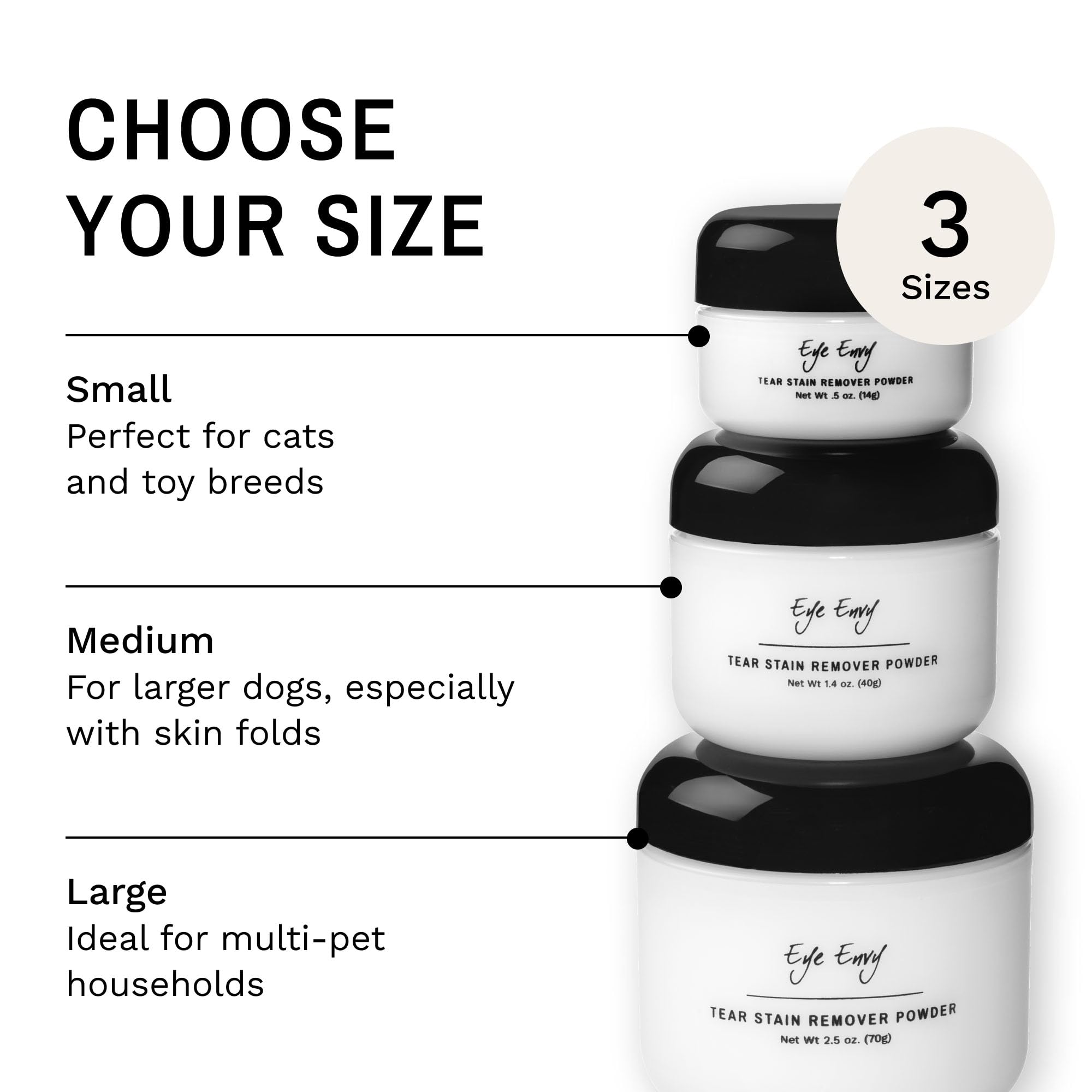 Eye Envy Dog Tear Stain Remover Powder - 2oz for Small & Medium Breeds | Safe & Effective Tear Stain Treatment for Poodles, Shih Tzus & Maltese | Daily Grooming Solution for Bright Eyes