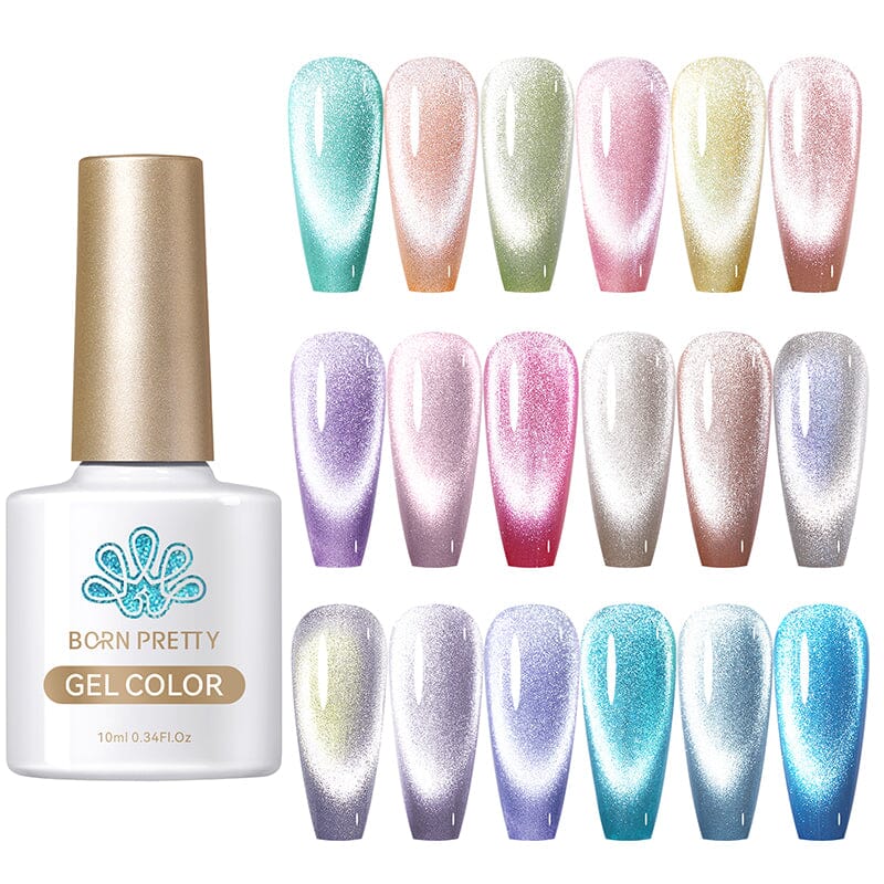 Sea Blue Cat Magnetic Gel Polish 10ml - UV LED Nail Art Kit for Salon & Home Manicure - Long Lasting Nail Polish for Professional & DIY Use