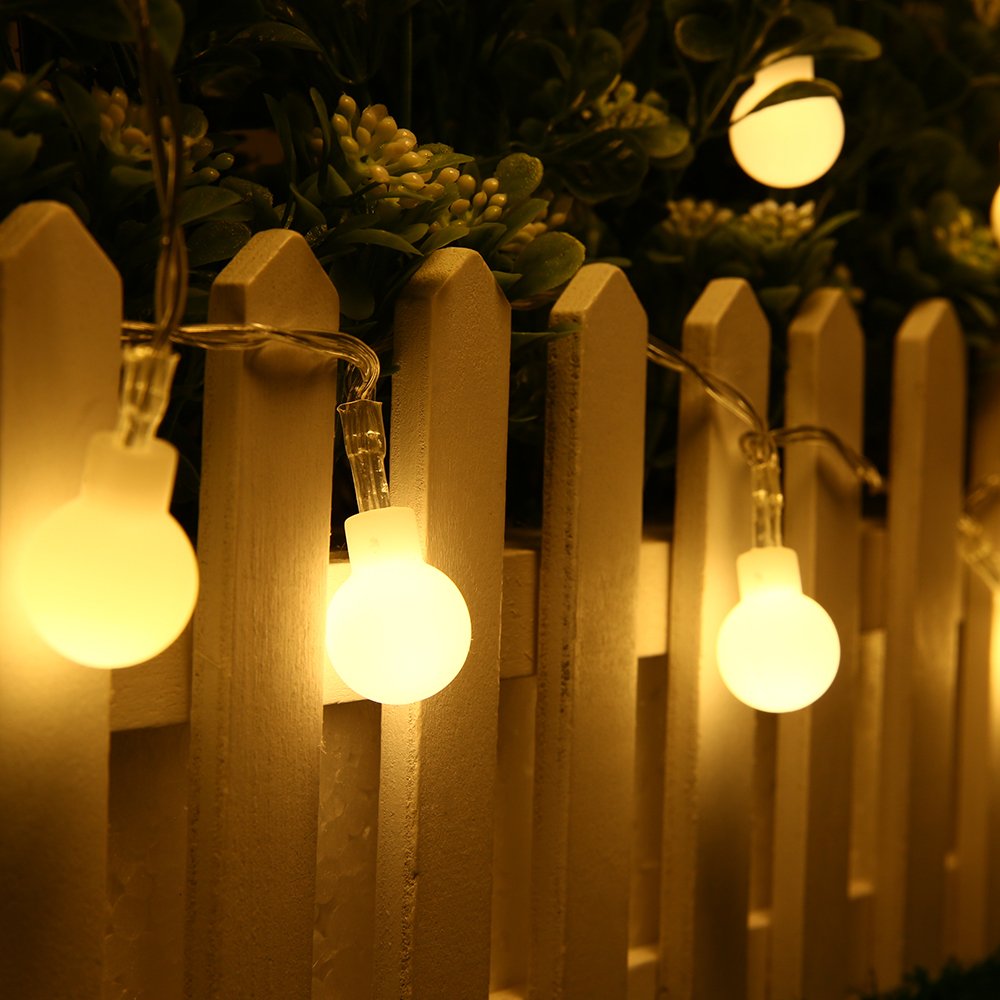 Battery Powered 49FT 100LED Fairy String Lights - Waterproof Outdoor Twinkle Lights with Remote & Timer, 8 Modes (Warm White) for Christmas Decorations, Wedding, Garden Party, Bedroom & Home Decor