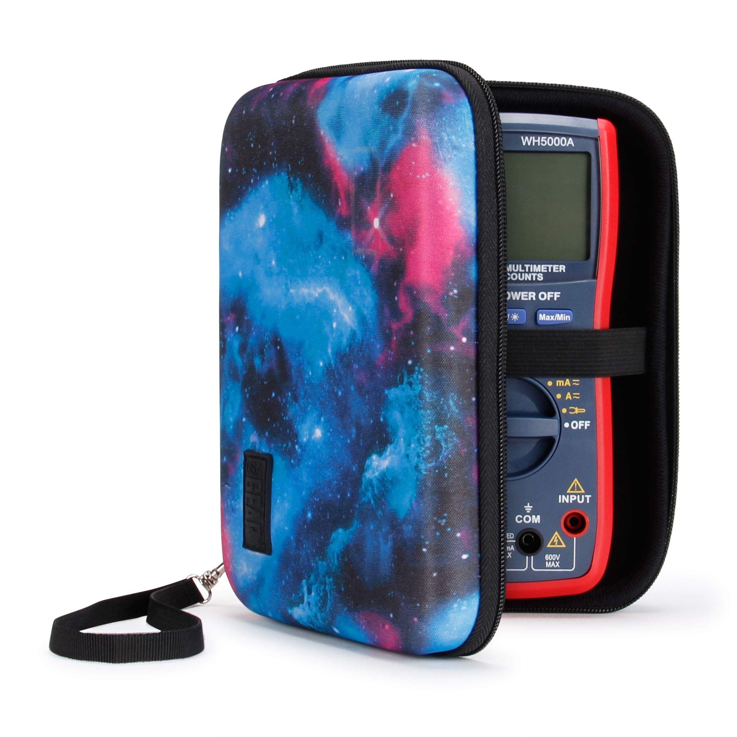 USA GEAR Multimeter Case - Durable Water & Scratch Resistant Protective Cover for Astro AI, Klein Tools, Fluke Multimeters & Electrical Testers (Galaxy) - Ideal for Electricians, DIY Projects & Field Work