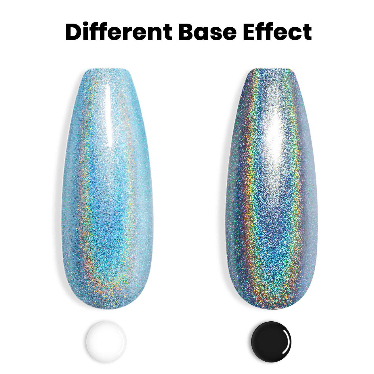 Holographic Blue Glitter Nail Polish with Unicorn Glossy Effect - UV/LED Nail Lamp Required for Salon & Home DIY Nail Art - Long Lasting Shine for Parties, Weddings & Special Occasions