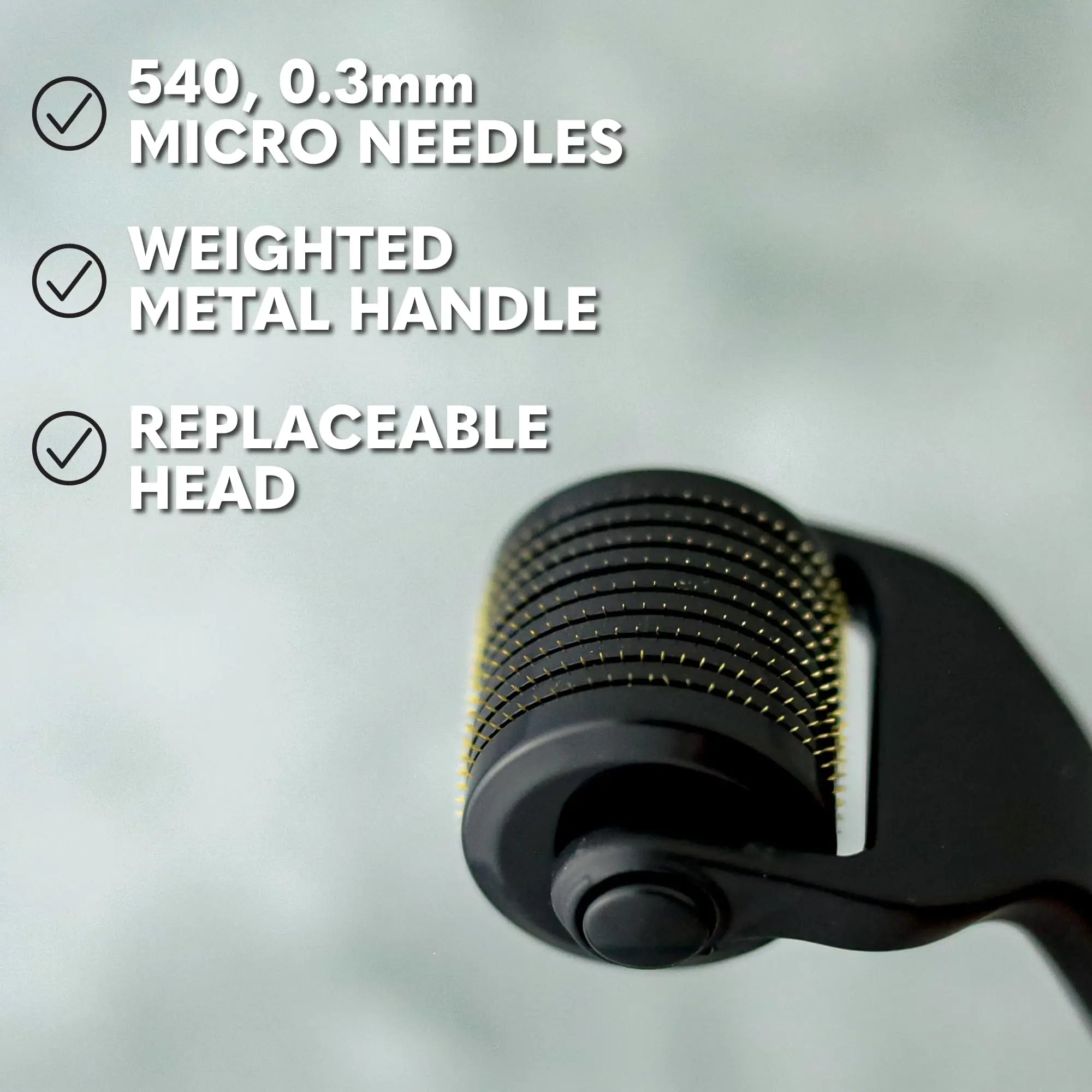 Beard Club Derma Roller for Men - 0.5mm Microneedle Roller to Stimulate Beard Growth & Improve Skin Health | Reduce Patchy Beard & Acne Scars | Perfect for Home Grooming & Facial Care Routine