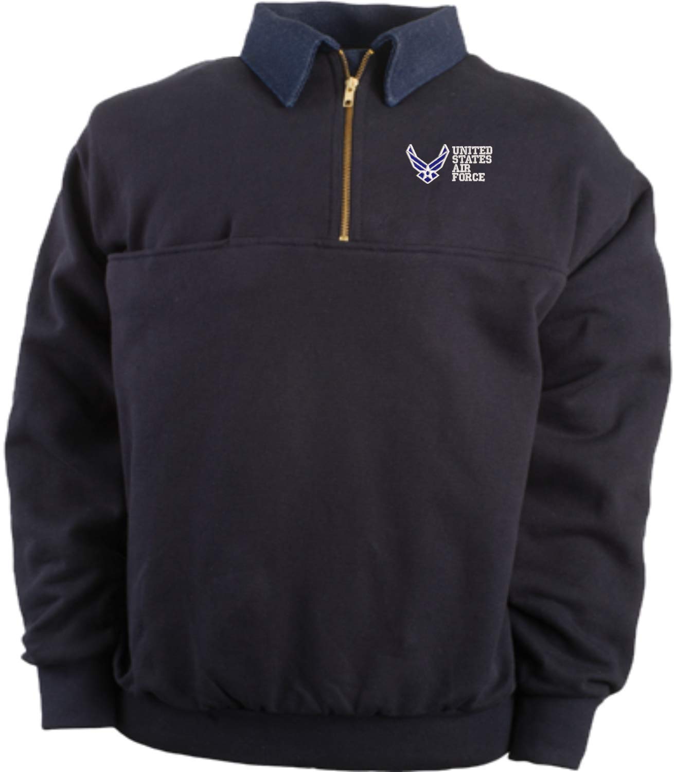 US Air Force Game Sportswear - Firefighter Quarter-Zip Work Shirt for Men | Military-Inspired Activewear for Outdoor, Gym & Casual Wear