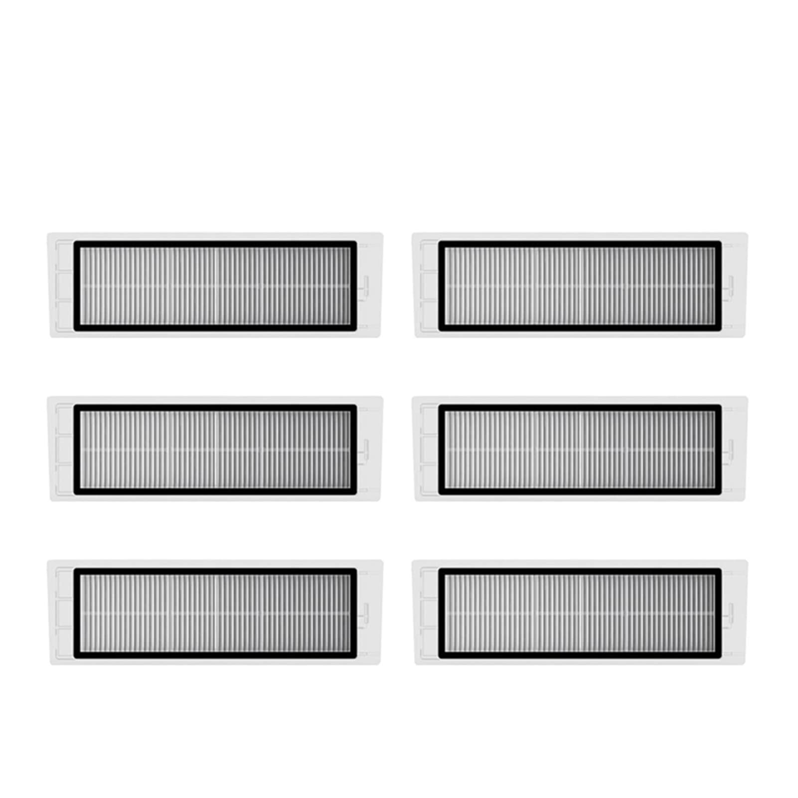 6PCS Washable HEPA Filters Replacement for Xiaomi Roborock S50 S5 MAX S6 & MI Robot Vacuum Cleaner - Compatible with Multiple Models - Perfect for Pet Hair & Allergen Removal in Smart Home Cleaning