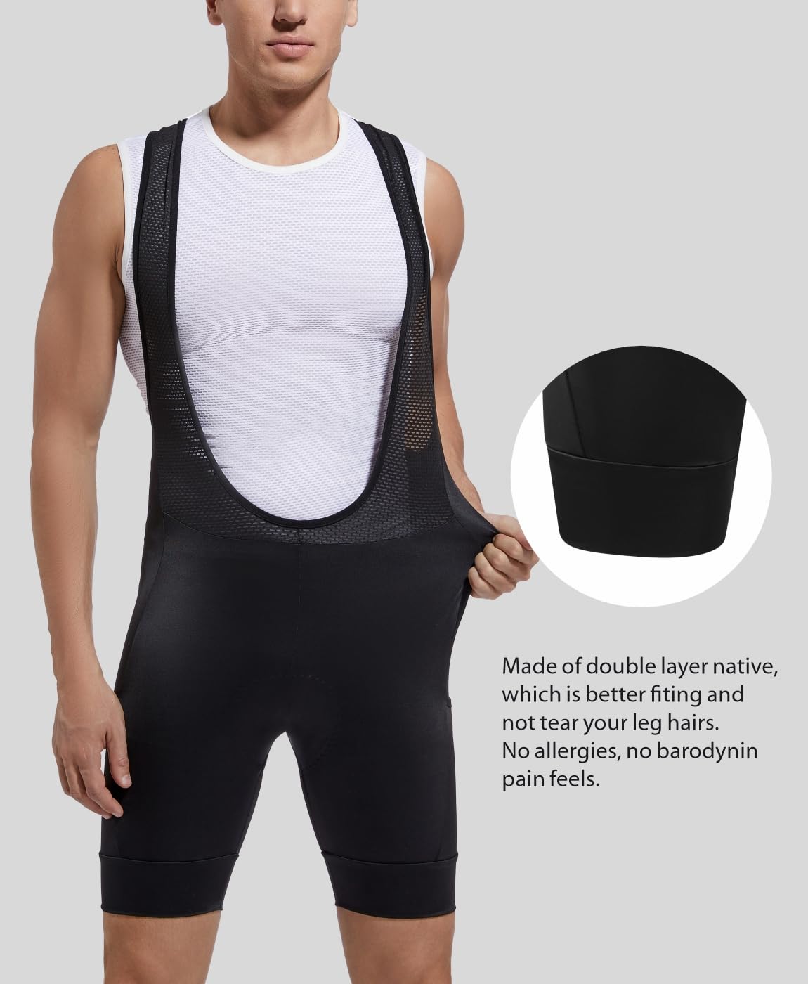 Qualidyne Men's Cycling Bib Shorts - 4D Padded Road Bike Bibs with Pockets, UPF50+ Sun Protection for Long Distance Riding & Training