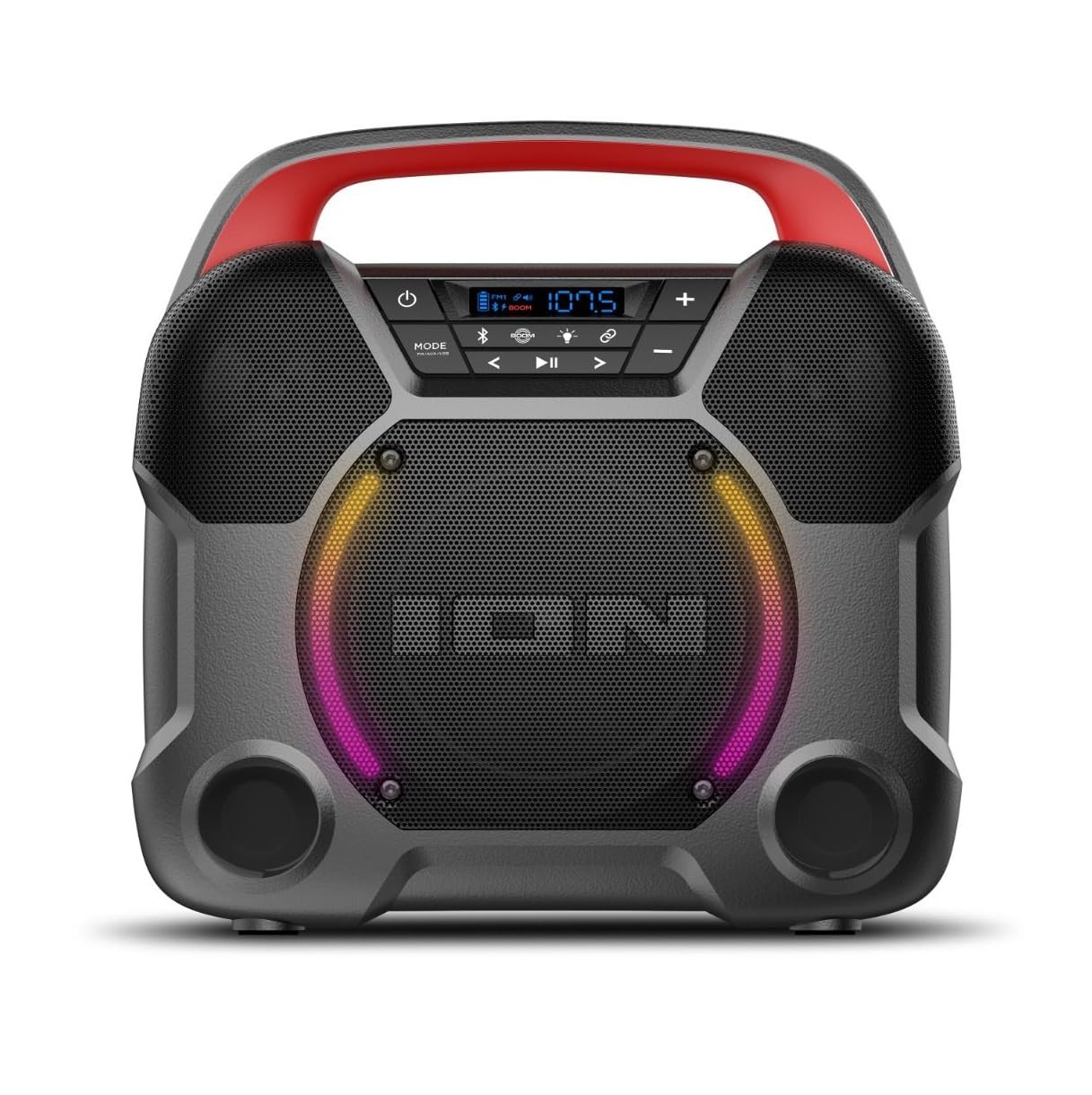 ION Audio Pathfinder Go Portable Bluetooth Speaker - Black (Renewed) | Wireless Outdoor Speaker for Camping, Beach, Pool Party & Travel