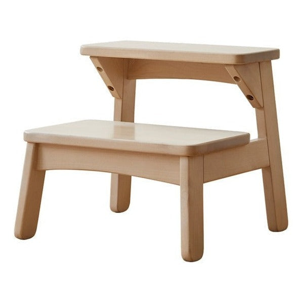 Birch Solid Wood Kids Multifunctional Low Foot Stool - Durable Step Stool for Bathroom, Kitchen, and Playroom - Perfect for Toddlers and Children