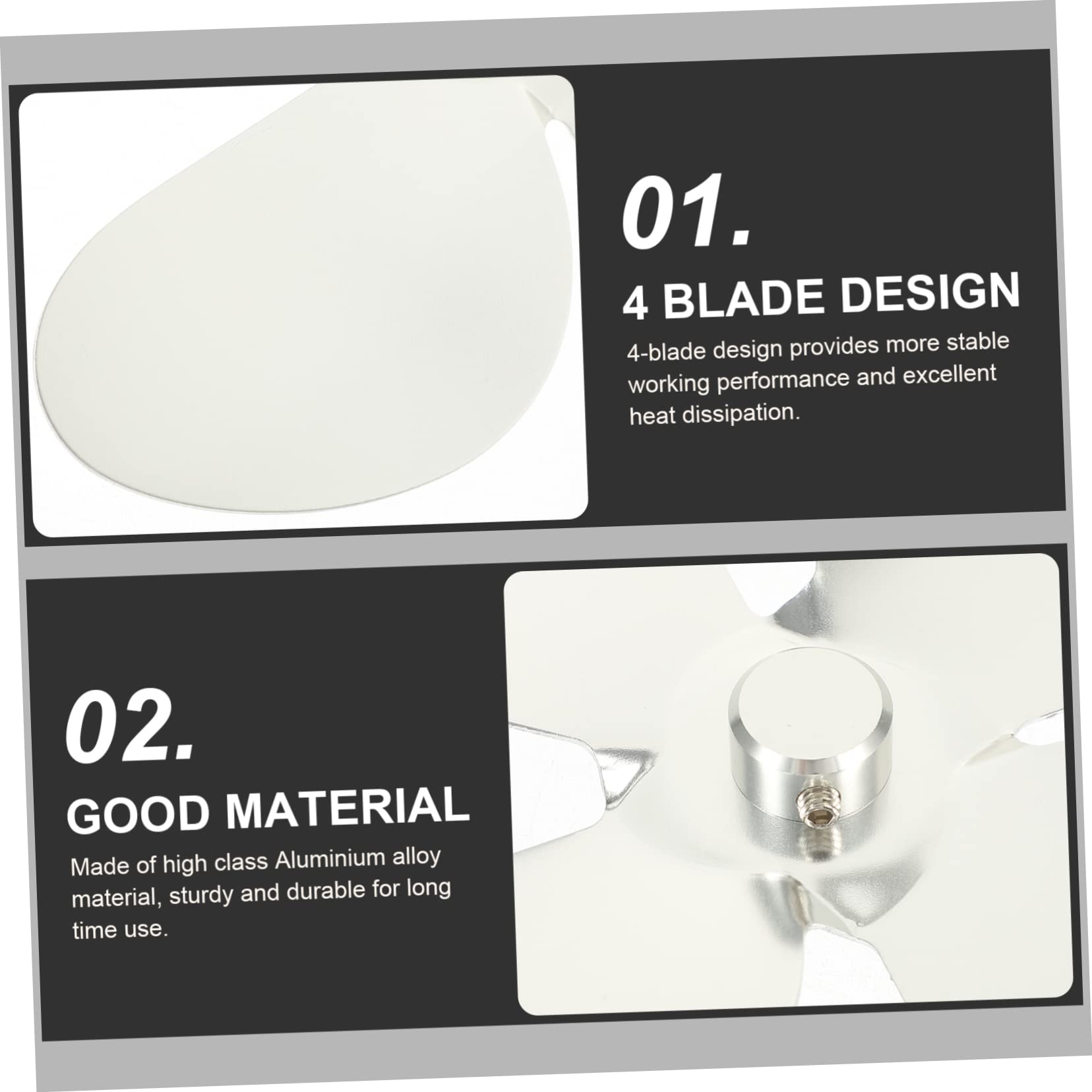 TOPBATHY 3-Piece Fireplace Fan Set - Durable Metal Stove Fan Replacement Parts for Wood Burning Stoves - Perfect for Home Heating & Energy Efficiency