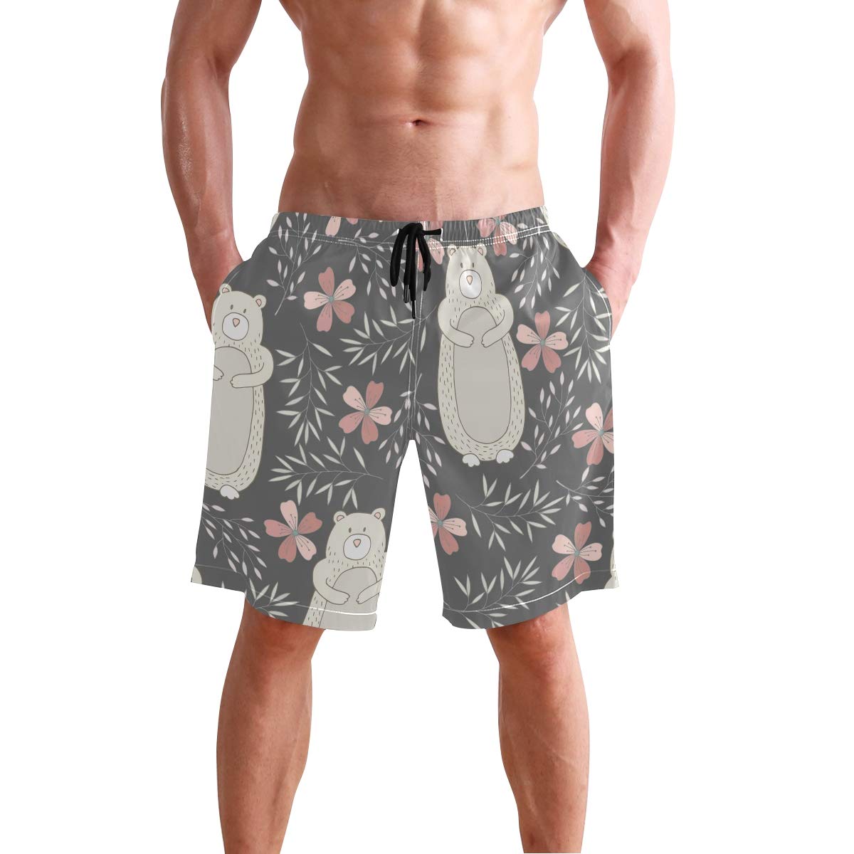 Stylish Retro Watercolor Men's Swim Trunks - Quick Dry Beach Shorts with Vibrant Print for Swimming, Surfing & Summer Vacations