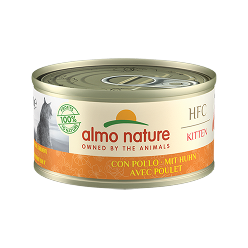 HFC Nature Kitten Complete Chicken Cat Food - Grain-Free Wet Food for Kittens & Adult Cats - High Protein Meal for Healthy Growth - Perfect for Indoor Cats & Picky Eaters