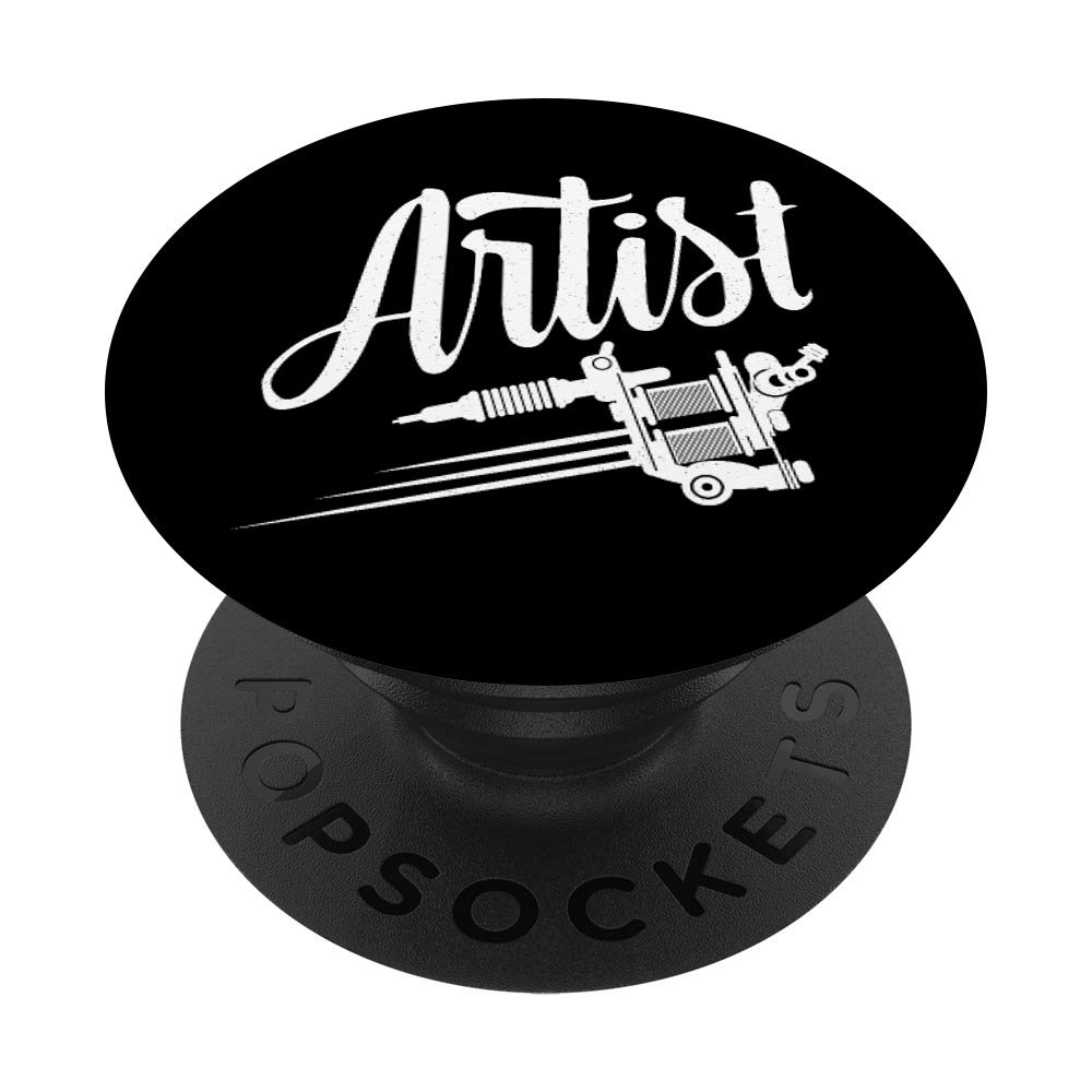Professional Tattoo Artist Tattoo Gun Design PopSockets Phone Grip & Stand - Perfect for iPhone, Samsung & Tablets | Great for Artists, Tattoo Lovers & Creative Professionals