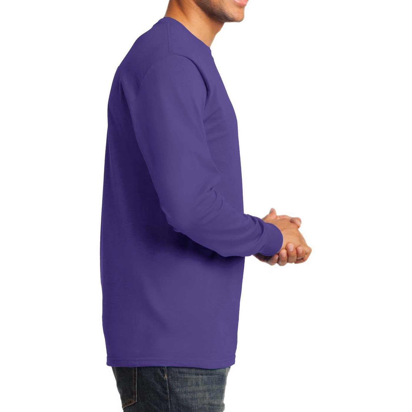 Premium Men's Long Sleeve Essential T-Shirt - Soft Cotton Basic Tee for Casual Wear, Layering & Everyday Comfort