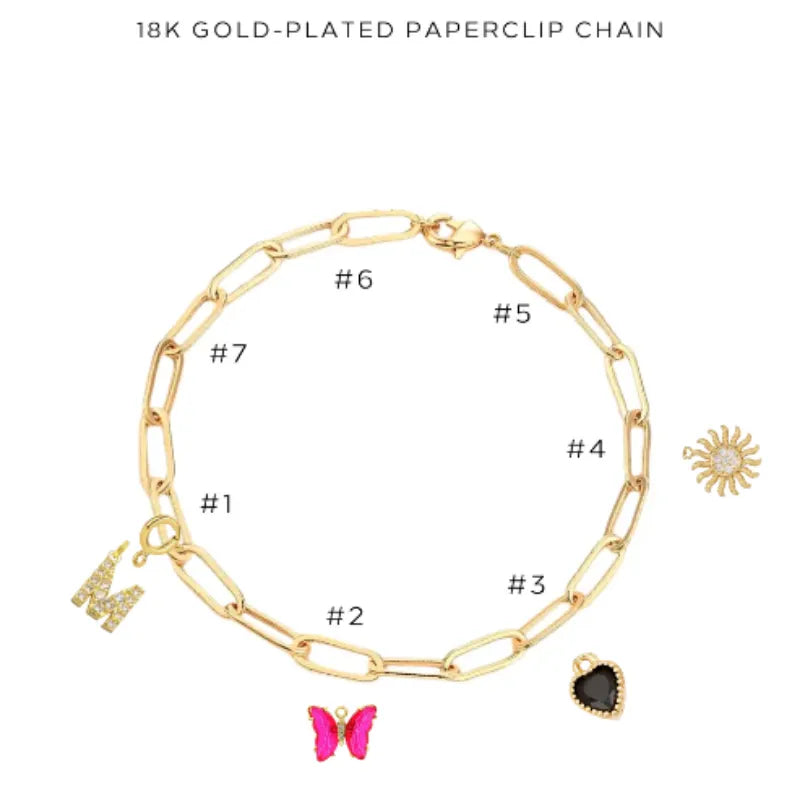 Elegant Charm Bracelet with Assorted Charms - Perfect Gift for Women & Girls | Trendy Fashion Jewelry for Parties, Dating & Everyday Wear