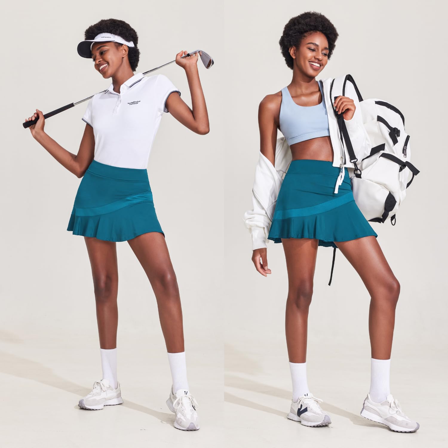 Ekouaer Women's Pleated Tennis Skirt with Shorts & Pockets - Lightweight Athletic Golf Skort for Running, Workout & Sports Activities | Perfect for Tennis, Golf, Gym & Outdoor Exercise