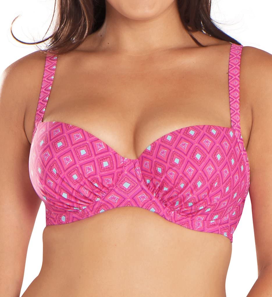 Curvy Kate Women's Revive Padded Balcony Bikini Top - Supportive Swimwear for Plus Size Women | Perfect for Beach Vacations & Pool Parties