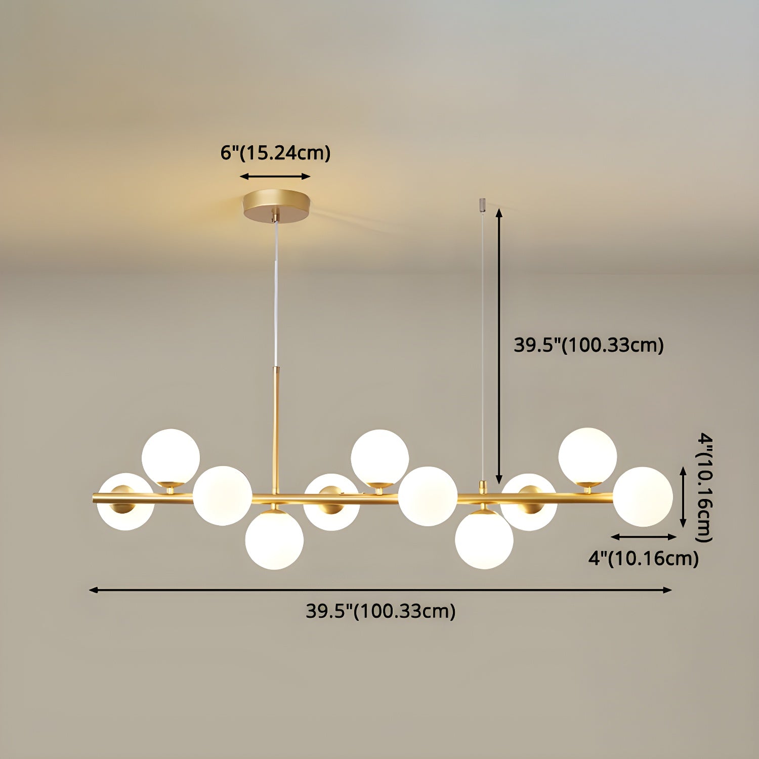 Aurelia Globe Chandelier - Modern Crystal Ceiling Light Fixture for Dining Room, Living Room, Bedroom | Elegant Lighting for Home Decor & Interior Design