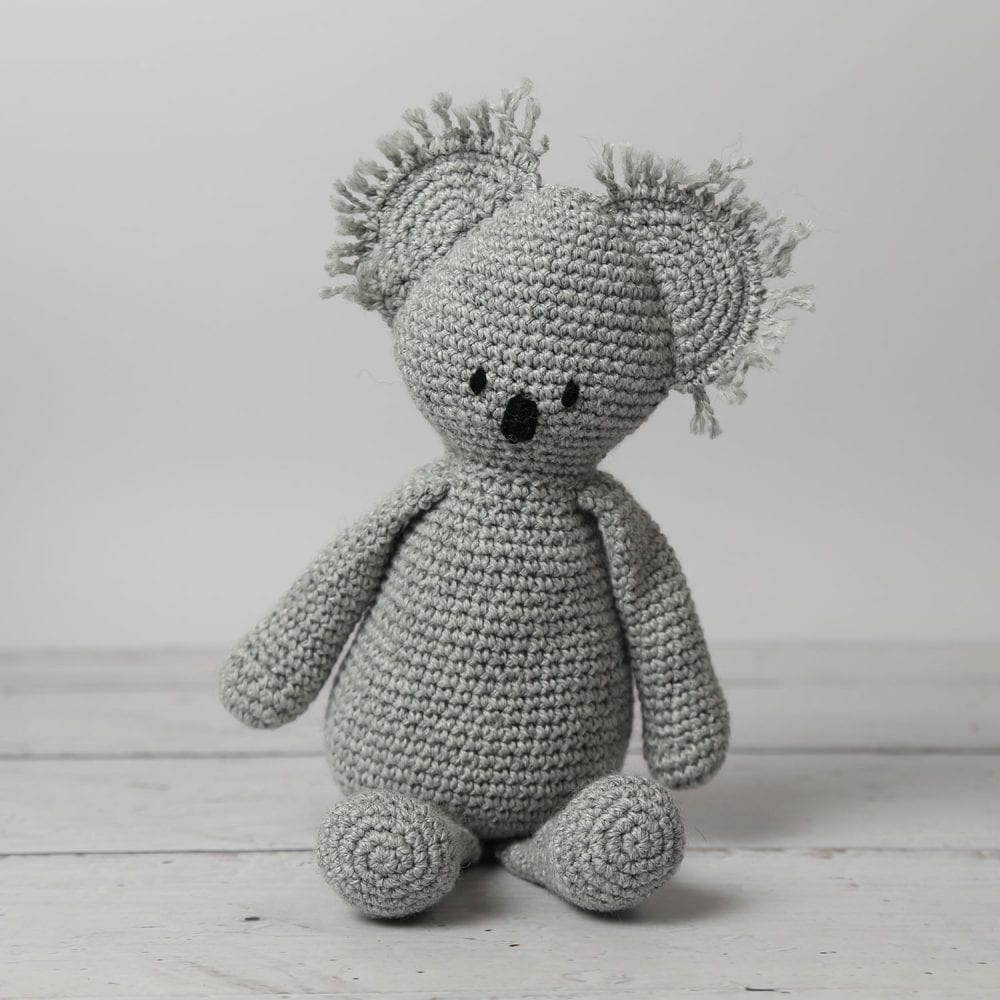 Grace Koala Crochet Kit for Beginners - DIY Amigurumi Crochet Animal Kit with Yarn, Hook & Instructions - Perfect for Crafting, Gifts & Home Decor