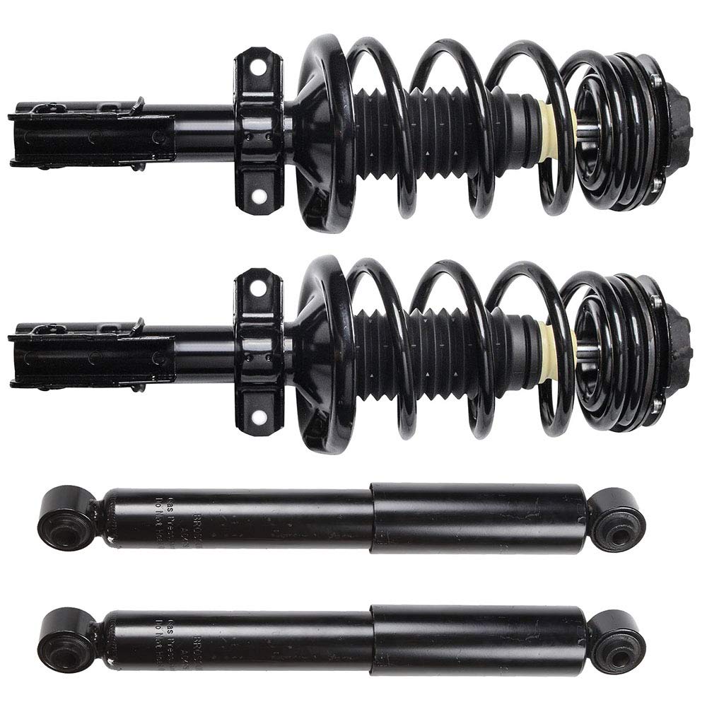 LSAILON Front & Rear Strut Assembly - Shock Absorber Replacement for 2003-2007 Saturn Ion (172203, 5668) - Quick Loaded Spring & Shock Combo for Smooth Ride & Enhanced Suspension - Perfect for City Commuting & Rough Road Conditions