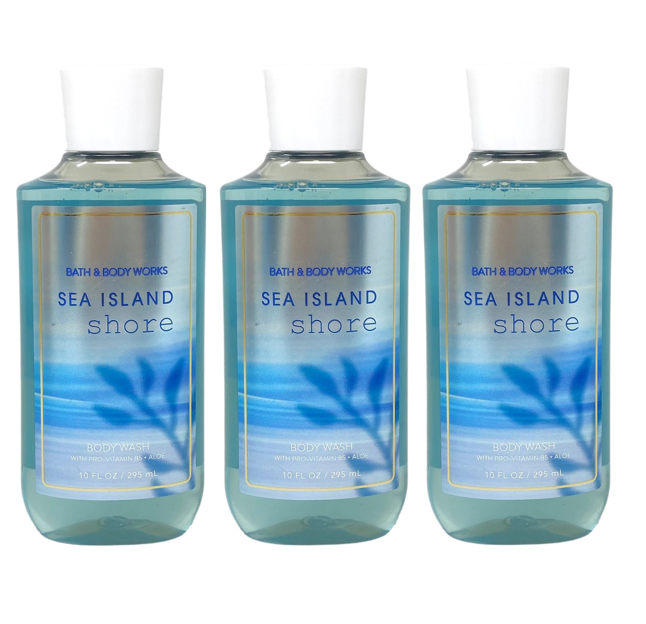 Bath & Body Works Sea Island Shore 3-Pack Full Size Body Wash Set | Refreshing Shower Gel Collection for Daily Use & Gifting