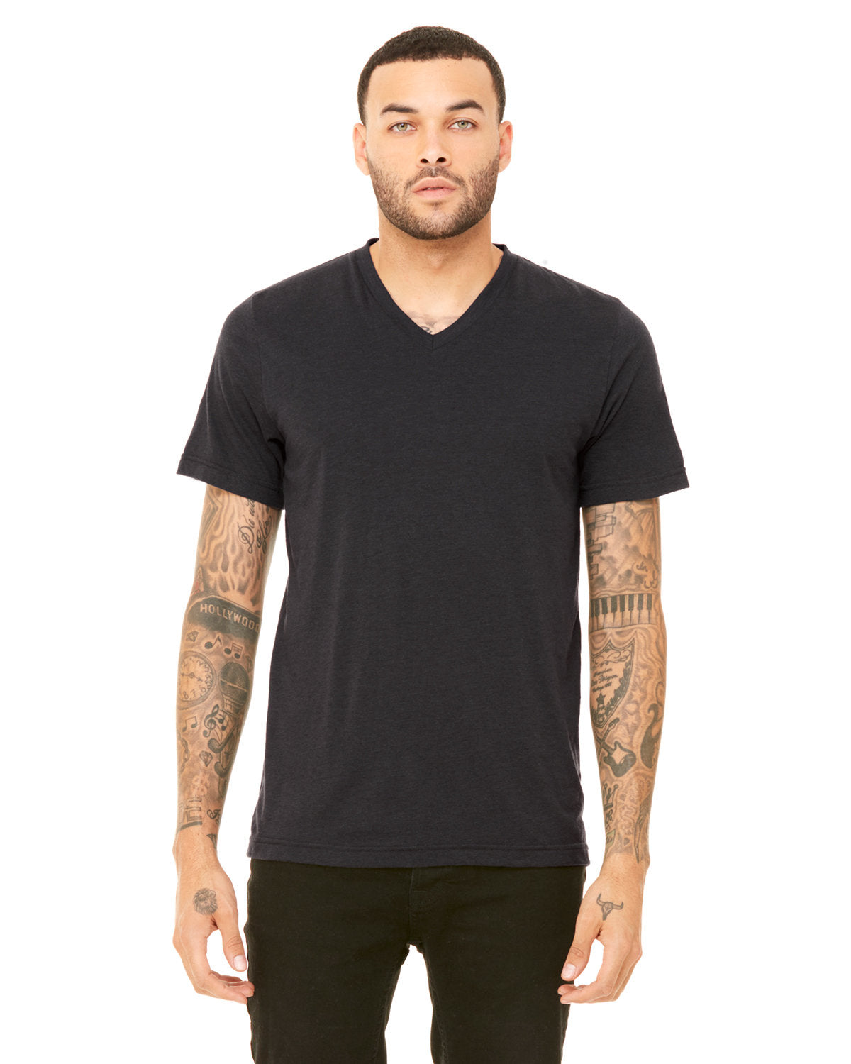 Bella + Canvas 3415C Unisex Triblend V-Neck T-Shirt - Soft Comfort Fit for Men & Women - Perfect for Casual Wear, Gym, and Everyday Outfits