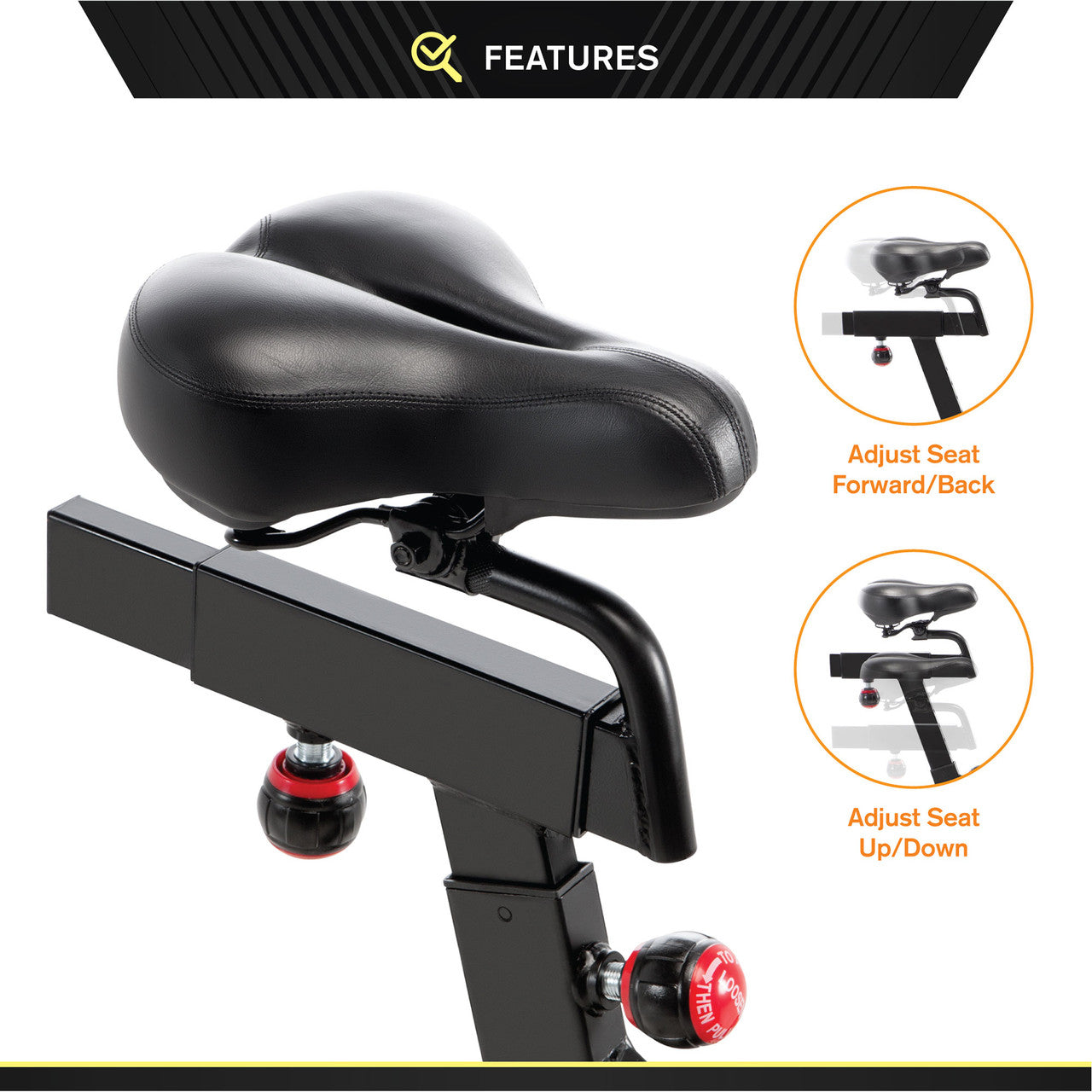 Circuit Fitness AMZ 948BK BT Indoor Cycling Bike - 30 lbs Flywheel, Bluetooth Connectivity, Adjustable Resistance | Perfect for Home Gym, Cardio Workouts & Spin Classes